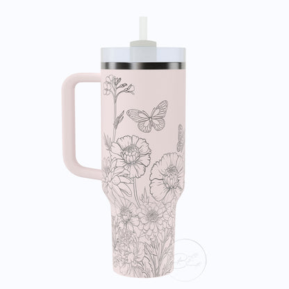 40oz Butterfly Tumbler