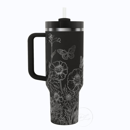 40oz Butterfly Tumbler