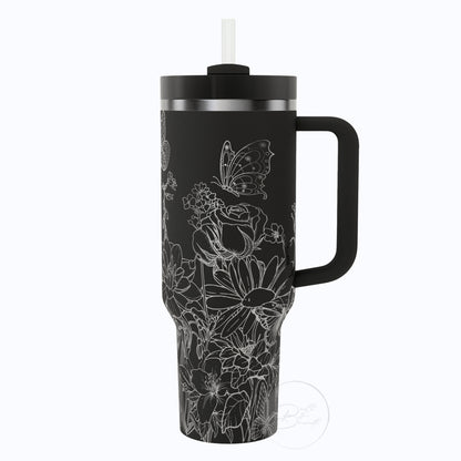 40oz Butterfly Tumbler