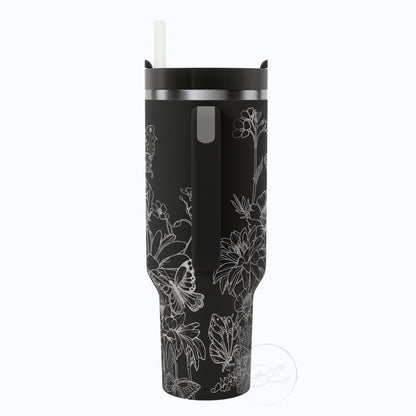 40oz Butterfly Tumbler