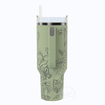 40oz Butterfly Tumbler