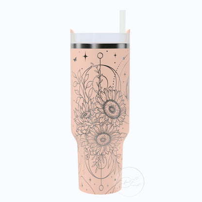 40oz Boho Sunflower Tumbler