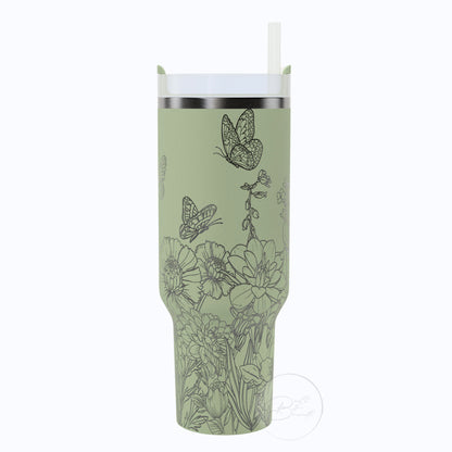 40oz Butterfly Tumbler