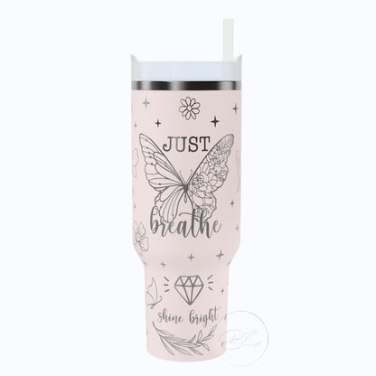 40oz Just Breathe Tumbler