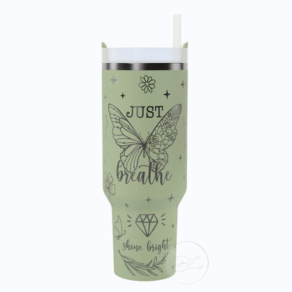 40oz Just Breathe Tumbler