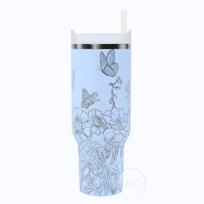 40oz Butterfly Tumbler