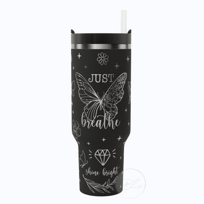 40oz Just Breathe Tumbler