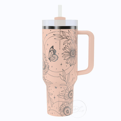 40oz Boho Sunflower Tumbler