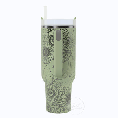 40oz Boho Sunflower Tumbler