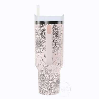 40oz Boho Sunflower Tumbler