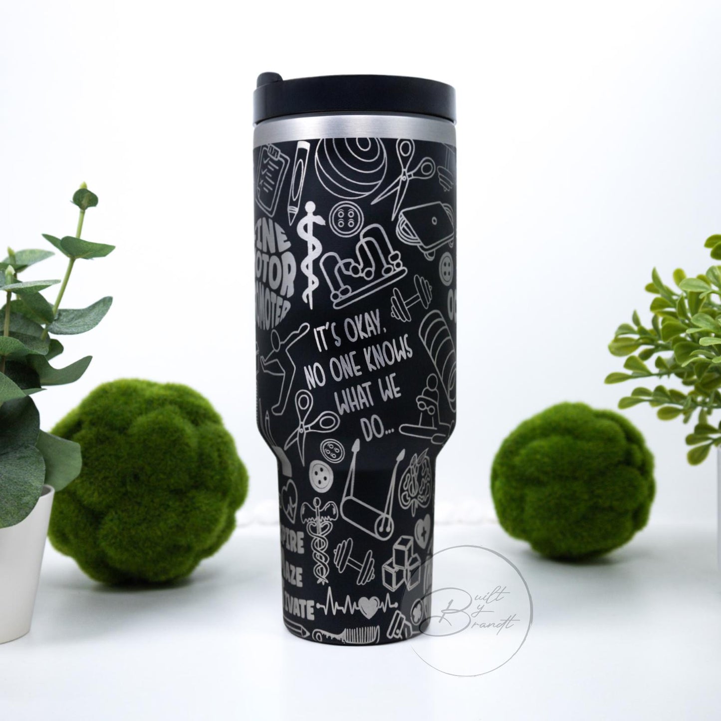 40oz Occupational Therapy Tumbler With Lid and Straw