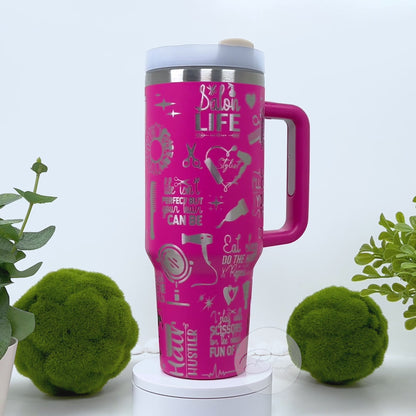 40oz Hairstylist Tumbler with Lid and Straw